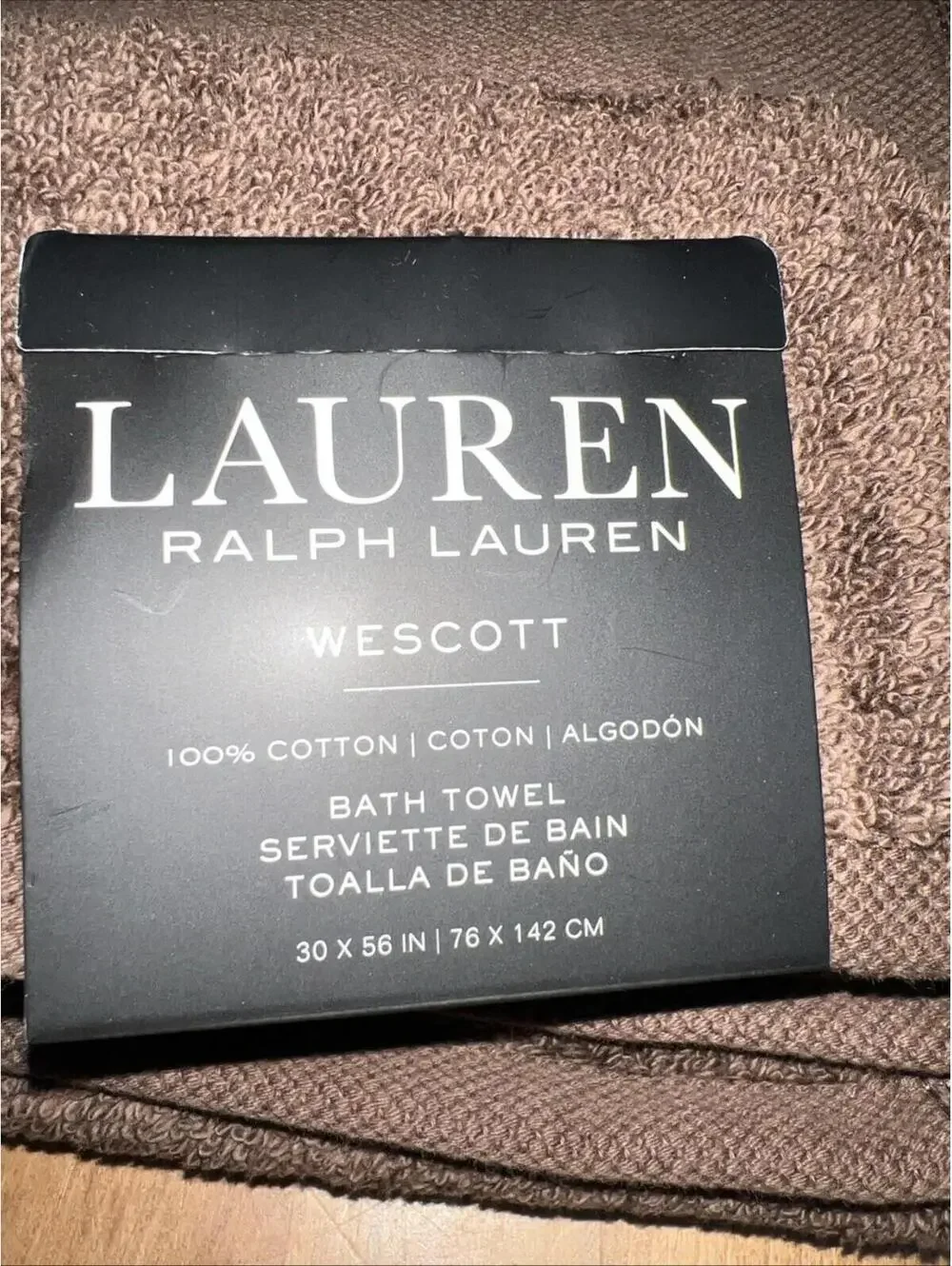 Lauren Ralph Lauren Wescott Art Brown 7 Pc Set 100% Cotton, New